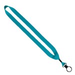 3/4" Polyester Lanyard with O-Ring - Turquoise Blank 3/4" Polyester Lanyard with O-Ring - Turquoise Blank