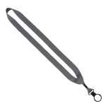3/4" Polyester Lanyard with O-Ring - Gray Blank 3/4" Polyester Lanyard with O-Ring - Gray Blank