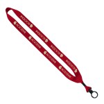 3/4" Polyester Lanyard with O-Ring - Electric Blue Blank 3/4" Polyester Lanyard with O-Ring - Electric Blue Blank