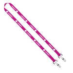 IMPORT Rush 5/8" Polyester 2-Ended Lanyard with Dual Sewn Silver Metal Split-Ring - Rhodamine Red C IMA1 IMPORT Rush 5/8" Polyester 2-Ended Lanyard with Dual Sewn Silver Metal Split-Ring - Rhodamine Red C IMA1