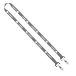 IMPORT Rush 5/8" Polyester 2-Ended Lanyard with Dual Sewn Silver Metal Split-Ring - Cool Gray 8 IMA1 IMPORT Rush 5/8" Polyester 2-Ended Lanyard with Dual Sewn Silver Metal Split-Ring - Cool Gray 8 IMA1