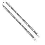 IMPORT Rush 5/8" Polyester 2-Ended Lanyard with Dual Sewn Silver Metal Split-Ring - Cool Gray 8 IMB3 IMPORT Rush 5/8" Polyester 2-Ended Lanyard with Dual Sewn Silver Metal Split-Ring - Cool Gray 8 IMB3