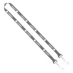 IMPORT Rush 5/8" Polyester 2-Ended Lanyard with Dual Sewn Silver Metal Split-Ring - Cool Gray 8 IMB1 IMPORT Rush 5/8" Polyester 2-Ended Lanyard with Dual Sewn Silver Metal Split-Ring - Cool Gray 8 IMB1