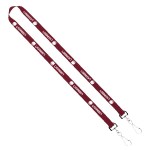 IMPORT Rush 5/8" Polyester 2-Ended Lanyard with Dual Sewn Silver Metal Split-Ring - Burgundy IMB1 IMPORT Rush 5/8" Polyester 2-Ended Lanyard with Dual Sewn Silver Metal Split-Ring - Burgundy IMB1