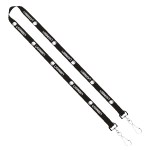 IMPORT Rush 5/8" Polyester 2-Ended Lanyard with Dual Sewn Silver Metal Split-Ring - Black IMB1 IMPORT Rush 5/8" Polyester 2-Ended Lanyard with Dual Sewn Silver Metal Split-Ring - Black IMB1