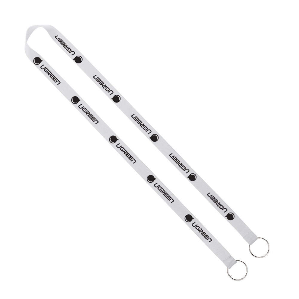 IMPORT Rush 5/8" Polyester 2-Ended Lanyard with Dual Sewn Silver Metal Split-Ring 1