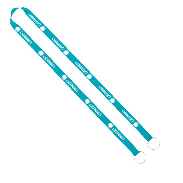 IMPORT Rush 5/8" Polyester 2-Ended Lanyard with Dual Sewn Silver Metal Split-Ring 1