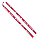 IMPORT Rush 5/8" Polyester 2-Ended Lanyard with Dual Sewn Silver Metal Split-Ring - Red IMR2 IMPORT Rush 5/8" Polyester 2-Ended Lanyard with Dual Sewn Silver Metal Split-Ring - Red IMR2