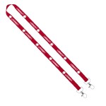 IMPORT Rush 5/8" Polyester 2-Ended Lanyard with Dual Sewn Silver Metal Split-Ring - Red IMB3 IMPORT Rush 5/8" Polyester 2-Ended Lanyard with Dual Sewn Silver Metal Split-Ring - Red IMB3