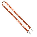 IMPORT Rush 5/8" Polyester 2-Ended Lanyard with Dual Sewn Silver Metal Split-Ring - Orange IMA1 IMPORT Rush 5/8" Polyester 2-Ended Lanyard with Dual Sewn Silver Metal Split-Ring - Orange IMA1