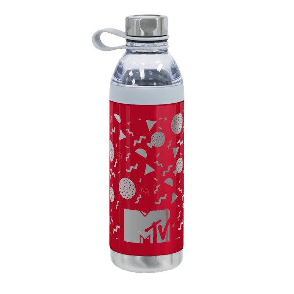 Dual Opening Stainless Steel Water Bottle - 20 Oz. 1