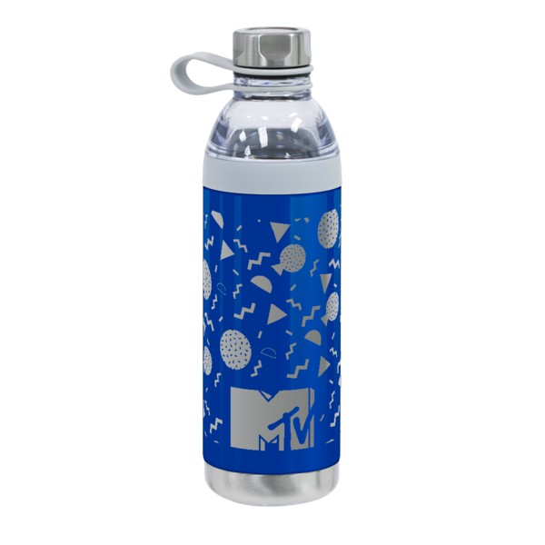 Dual Opening Stainless Steel Water Bottle - 20 Oz. 1