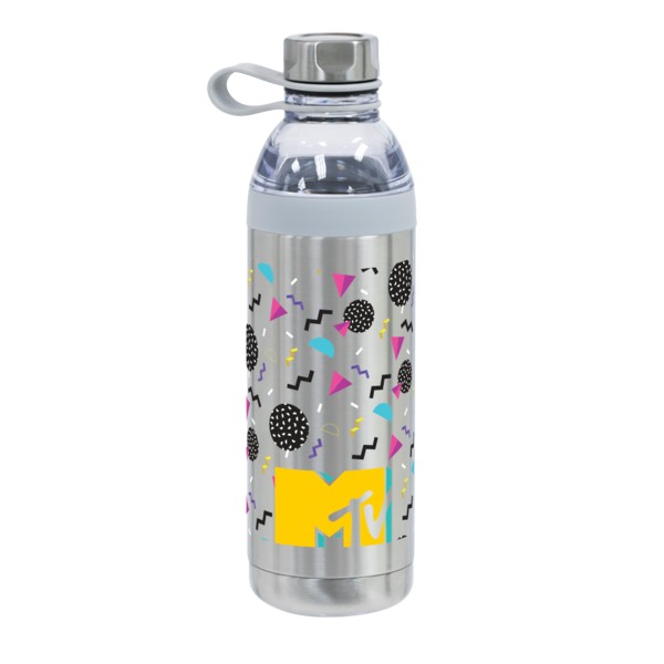 Dual Opening Stainless Steel Water Bottle - 20 Oz. 1
