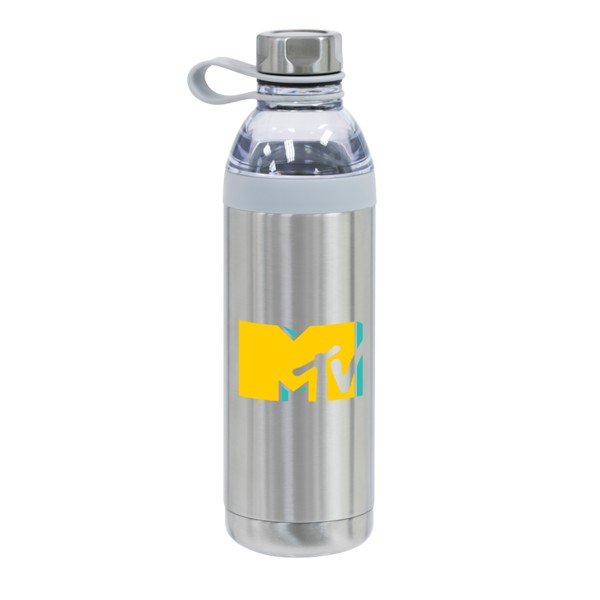 Dual Opening Stainless Steel Water Bottle - 20 Oz. 1