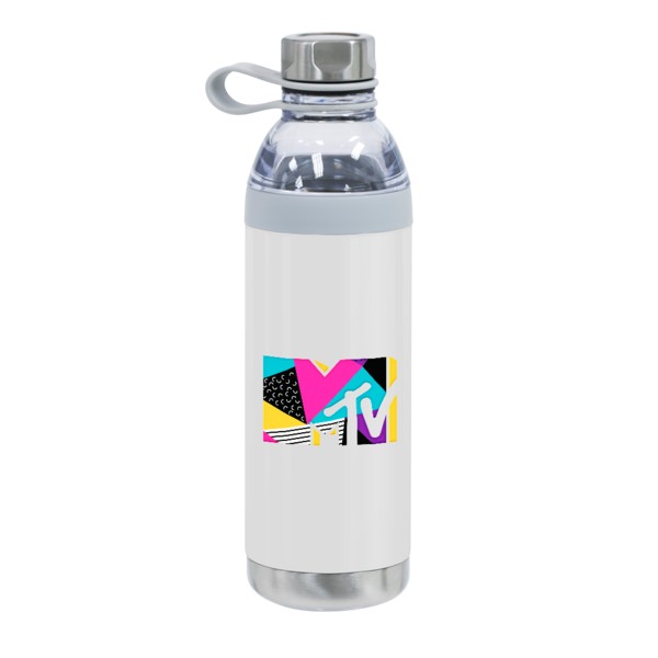 Dual Opening Stainless Steel Water Bottle - 20 Oz. 1