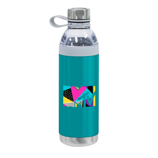 Dual Opening Stainless Steel Water Bottle - 20 Oz. 1
