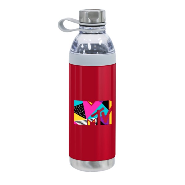 Dual Opening Stainless Steel Water Bottle - 20 Oz. 1