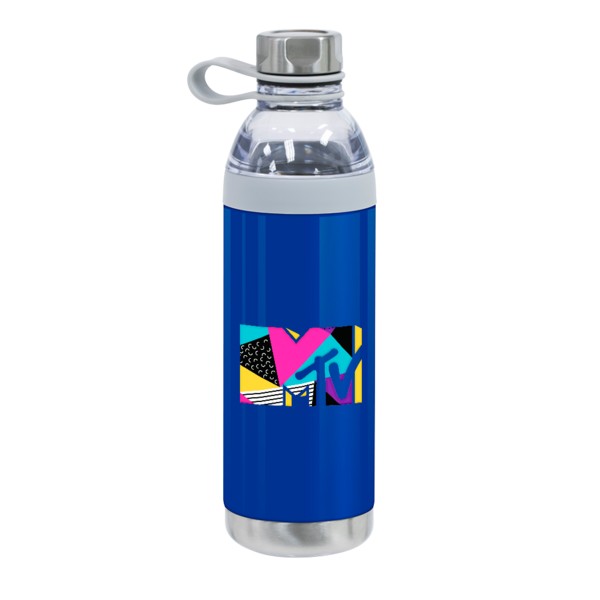 Dual Opening Stainless Steel Water Bottle - 20 Oz. 1