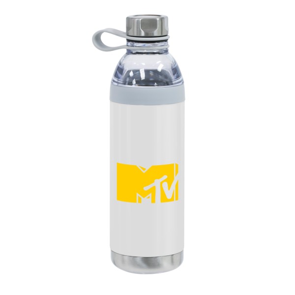 Dual Opening Stainless Steel Water Bottle - 20 Oz. 1