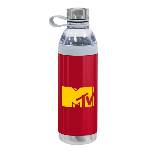 Dual Opening Stainless Steel Water Bottle - 20 Oz. 1
