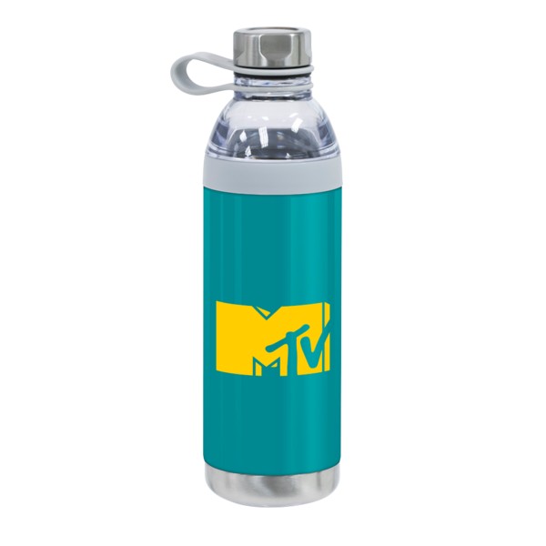 Dual Opening Stainless Steel Water Bottle - 20 Oz. 1