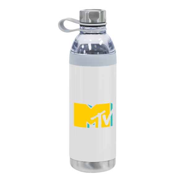 Dual Opening Stainless Steel Water Bottle - 20 Oz. 1