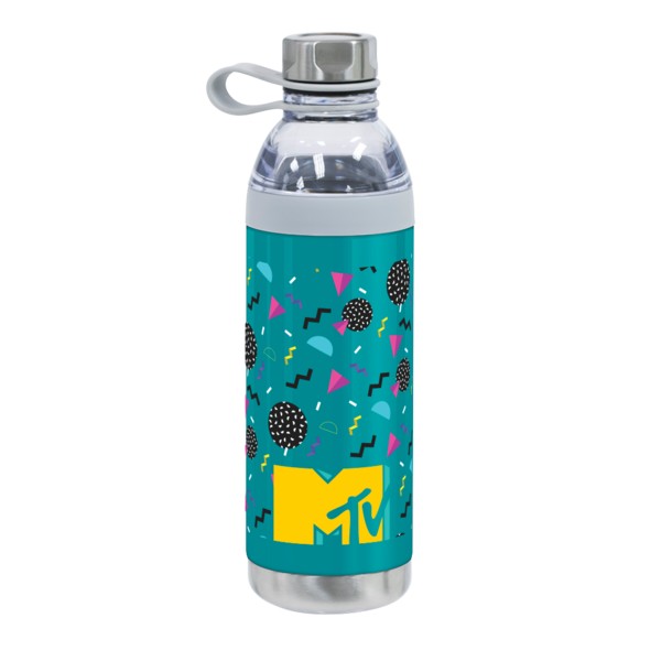 Dual Opening Stainless Steel Water Bottle - 20 Oz. 1