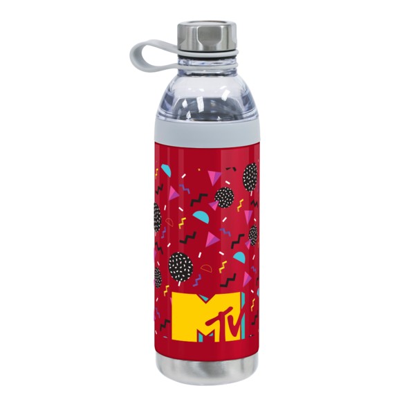Dual Opening Stainless Steel Water Bottle - 20 Oz. 1