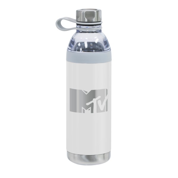 Dual Opening Stainless Steel Water Bottle - 20 Oz. 1