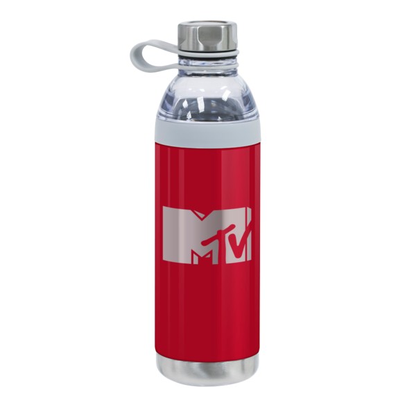 Dual Opening Stainless Steel Water Bottle - 20 Oz. 1