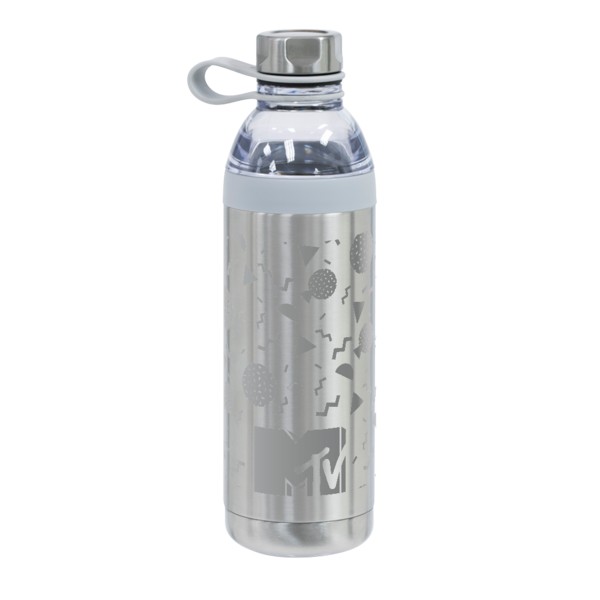 Dual Opening Stainless Steel Water Bottle - 20 Oz. 1