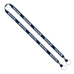 IMPORT Rush 1/2" Polyester 2-Ended Lanyard with Dual Silver Metal Crimp & Split-Ring - Navy Blank IMPORT Rush 1/2" Polyester 2-Ended Lanyard with Dual Silver Metal Crimp & Split-Ring - Navy Blank