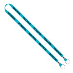 IMPORT Rush 1/2" Polyester 2-Ended Lanyard with Dual Silver Metal Crimp & Split-Ring - Electric Blue Blank IMPORT Rush 1/2" Polyester 2-Ended Lanyard with Dual Silver Metal Crimp & Split-Ring - Electric Blue Blank