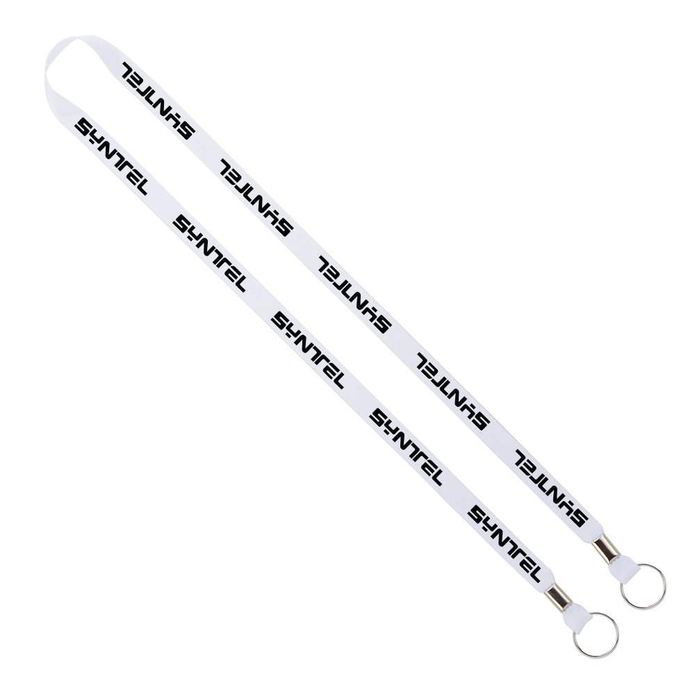 IMPORT Rush 1/2" Polyester 2-Ended Lanyard with Dual Silver Metal Crimp & Split-Ring 1