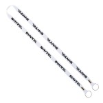 IMPORT Rush 1/2" Polyester 2-Ended Lanyard with Dual Silver Metal Crimp & Split-Ring - Black Blank IMPORT Rush 1/2" Polyester 2-Ended Lanyard with Dual Silver Metal Crimp & Split-Ring - Black Blank