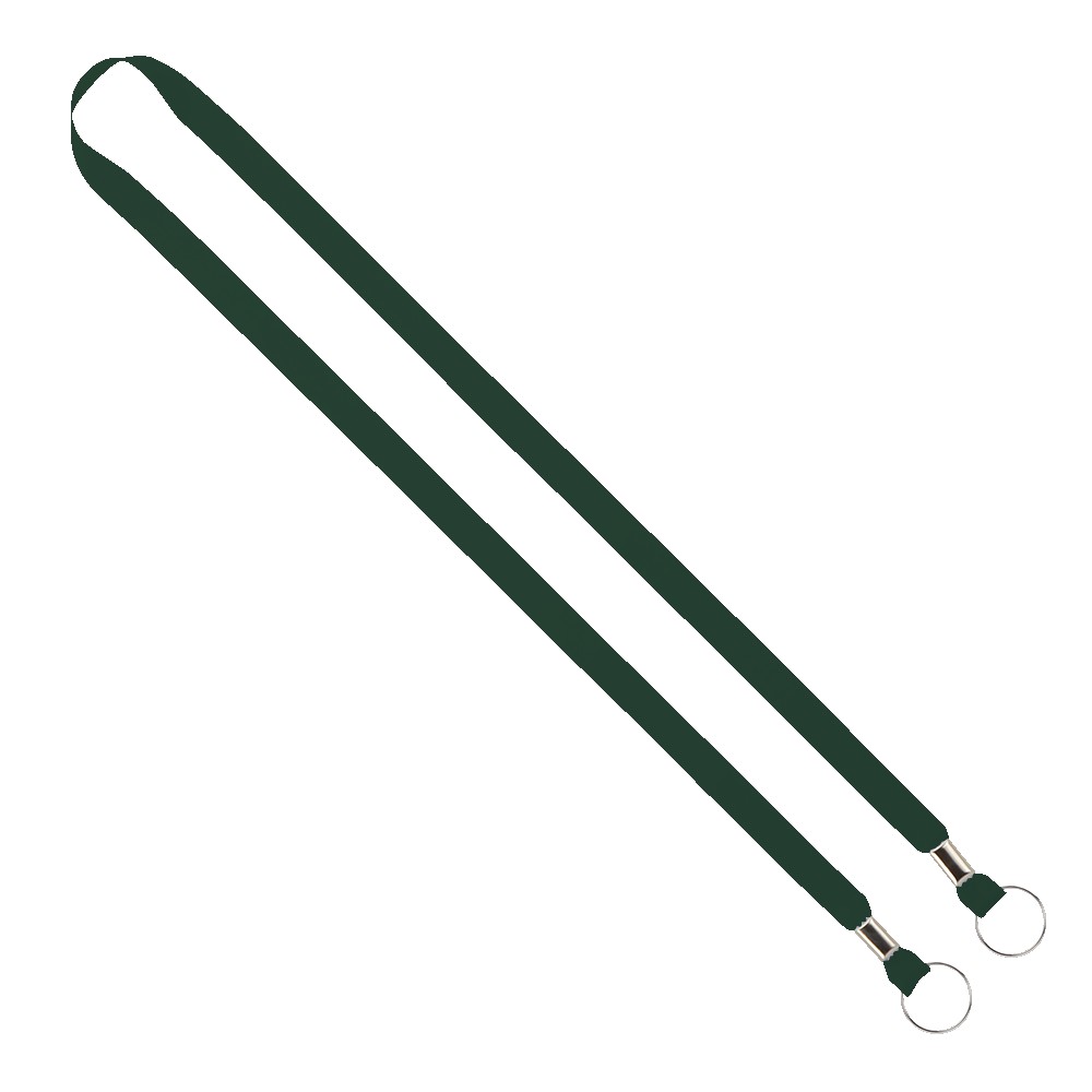 IMPORT Rush 1/2" Polyester 2-Ended Lanyard with Dual Silver Metal Crimp & Split-Ring 1