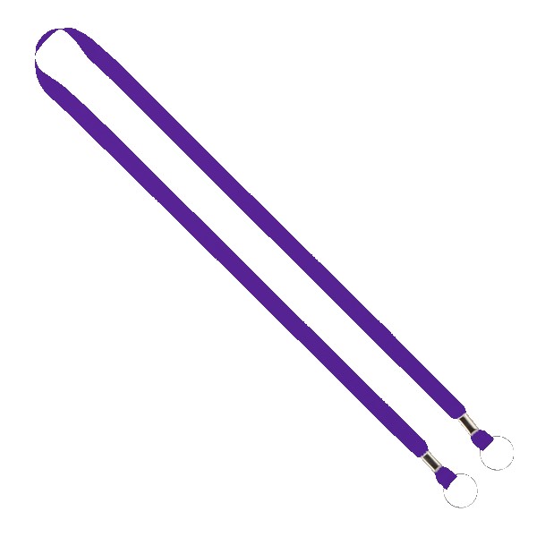 IMPORT Rush 1/2" Polyester 2-Ended Lanyard with Dual Silver Metal Crimp & Split-Ring 1