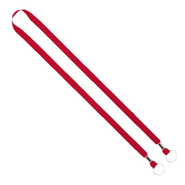 IMPORT Rush 1/2" Polyester 2-Ended Lanyard with Dual Silver Metal Crimp & Split-Ring 1