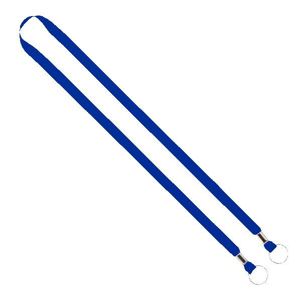IMPORT Rush 1/2" Polyester 2-Ended Lanyard with Dual Silver Metal Crimp & Split-Ring 1