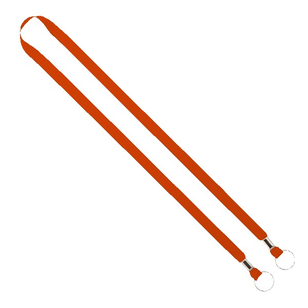 IMPORT Rush 1/2" Polyester 2-Ended Lanyard with Dual Silver Metal Crimp & Split-Ring 1