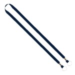 IMPORT Rush 1/2" Polyester 2-Ended Lanyard with Dual Silver Metal Crimp & Split-Ring - Navy IMPORT Rush 1/2" Polyester 2-Ended Lanyard with Dual Silver Metal Crimp & Split-Ring - Navy