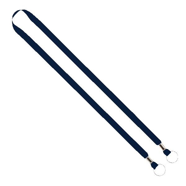 IMPORT Rush 1/2" Polyester 2-Ended Lanyard with Dual Silver Metal Crimp & Split-Ring 1