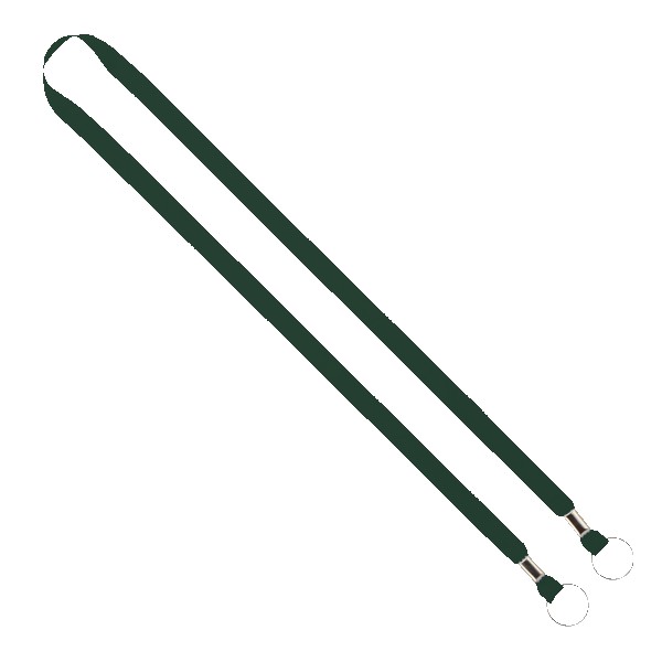 IMPORT Rush 1/2" Polyester 2-Ended Lanyard with Dual Silver Metal Crimp & Split-Ring 1
