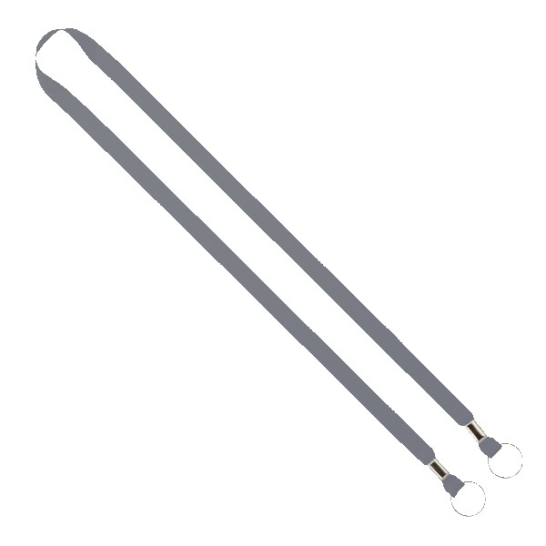 IMPORT Rush 1/2" Polyester 2-Ended Lanyard with Dual Silver Metal Crimp & Split-Ring 1