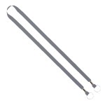 IMPORT Rush 1/2" Polyester 2-Ended Lanyard with Dual Silver Metal Crimp & Split-Ring - Cool Gray 8c IMPORT Rush 1/2" Polyester 2-Ended Lanyard with Dual Silver Metal Crimp & Split-Ring - Cool Gray 8c