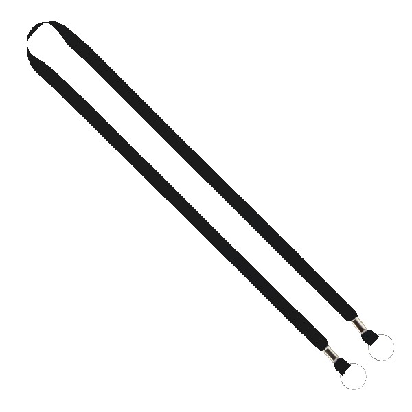 IMPORT Rush 1/2" Polyester 2-Ended Lanyard with Dual Silver Metal Crimp & Split-Ring 1