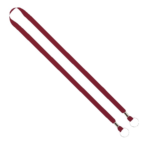 IMPORT Rush 1/2" Polyester 2-Ended Lanyard with Dual Silver Metal Crimp & Split-Ring 1