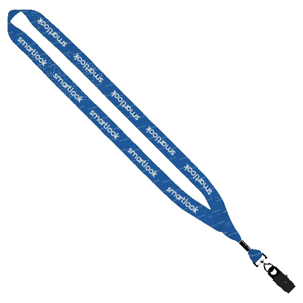3/4" Dye-Sublimated Lanyard with Metal Crimp and Metal Bulldog Clip w/ Swivel 1