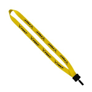 3/4" Smooth Nylon Lanyard with Plastic Clamshell & Bulldog Clip 1 3/4" Smooth Nylon Lanyard with Plastic Clamshell & Bulldog Clip 1