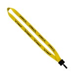 3/4" Smooth Nylon Lanyard with Plastic Clamshell & Bulldog Clip 1 3/4" Smooth Nylon Lanyard with Plastic Clamshell & Bulldog Clip 1